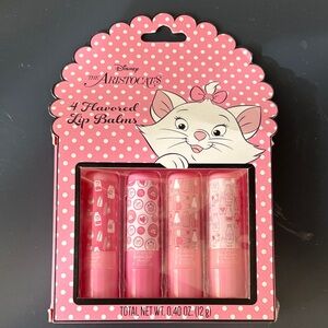 New Disney Aristocats Pink Polka Dot Lip Balm Quartet